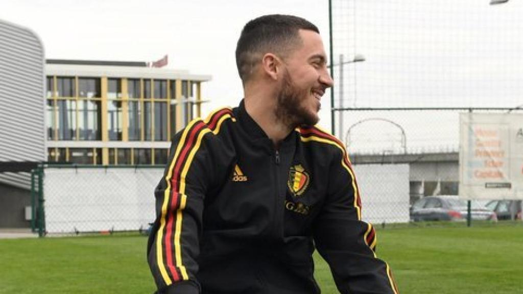 Eden Hazard, concentrado con la selección de Bélgica. Foto: Twitter (@belgiumfootball)