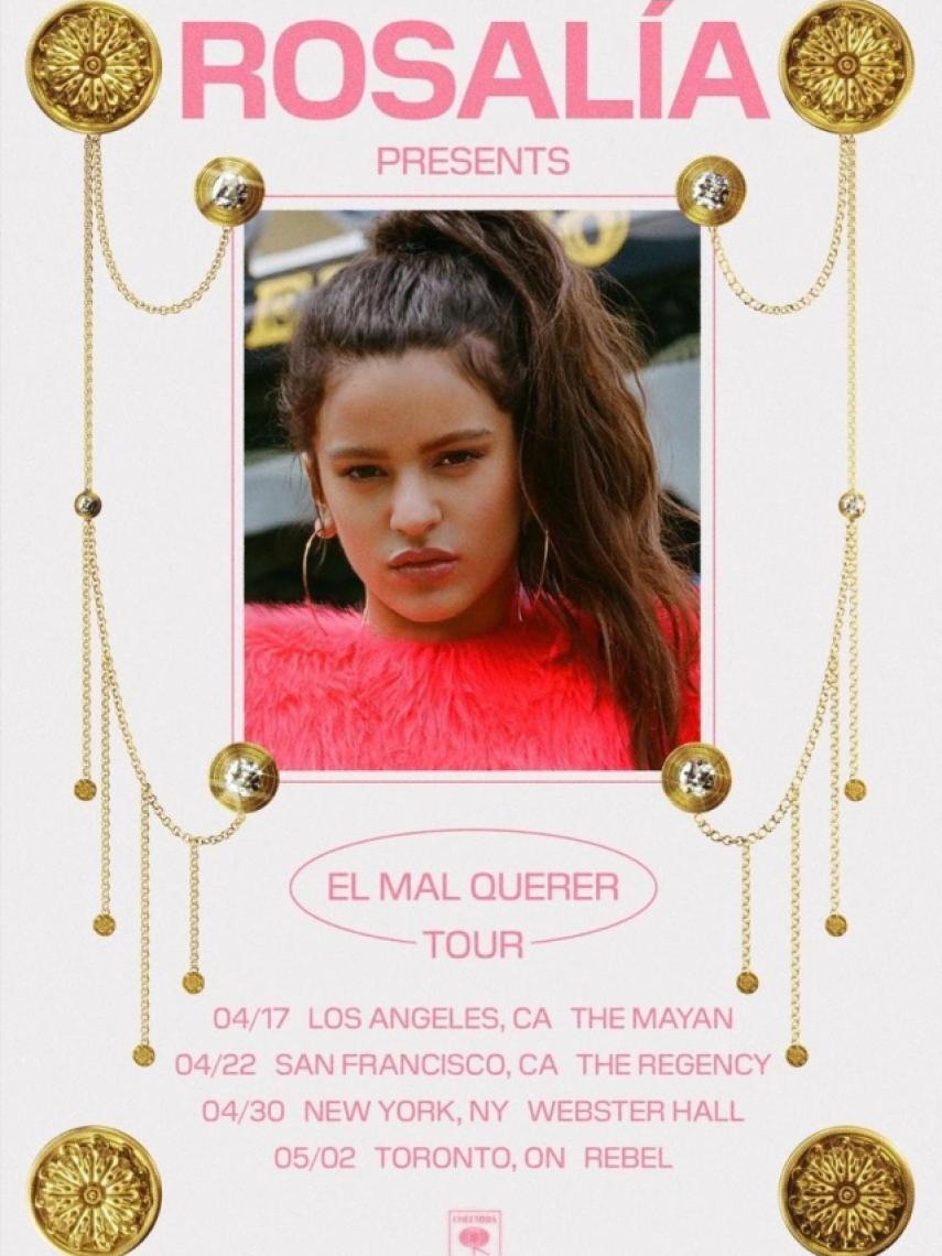 Cartel con las primeras fechas de la gira de El Mal Querer.