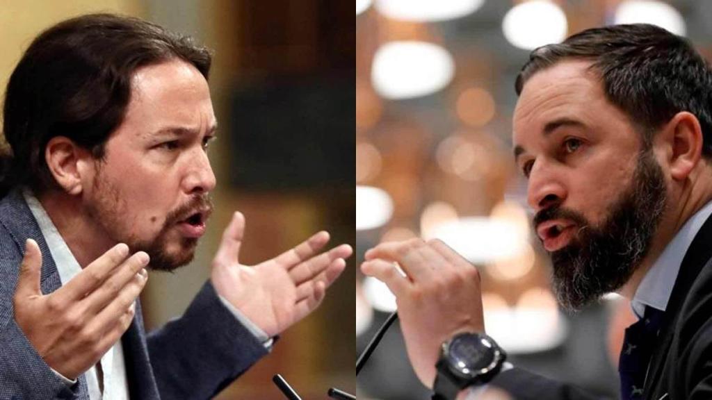 Pablo Iglesias y Santiago Abascal.