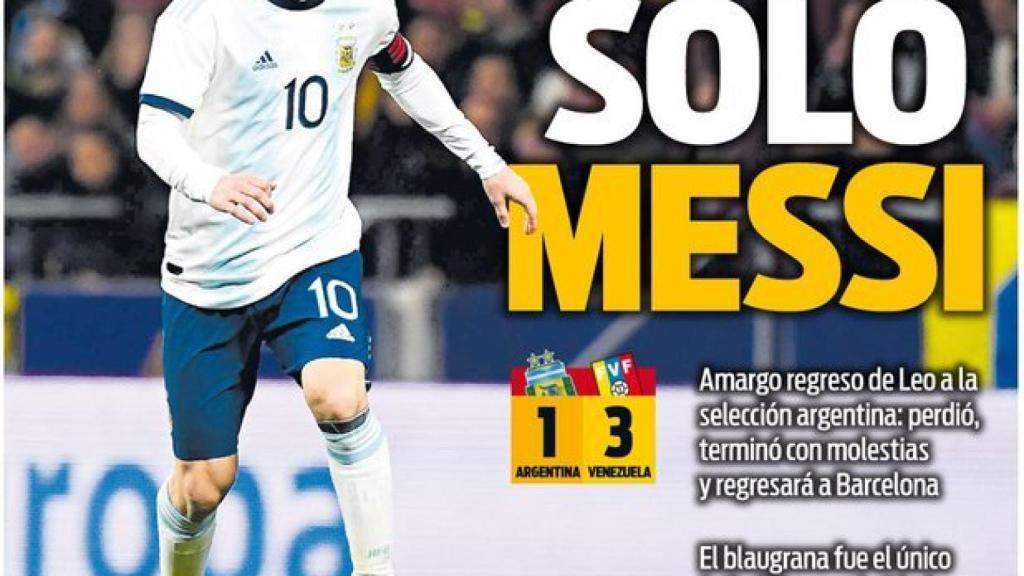 Portada del diario Sport (23/03/2019)