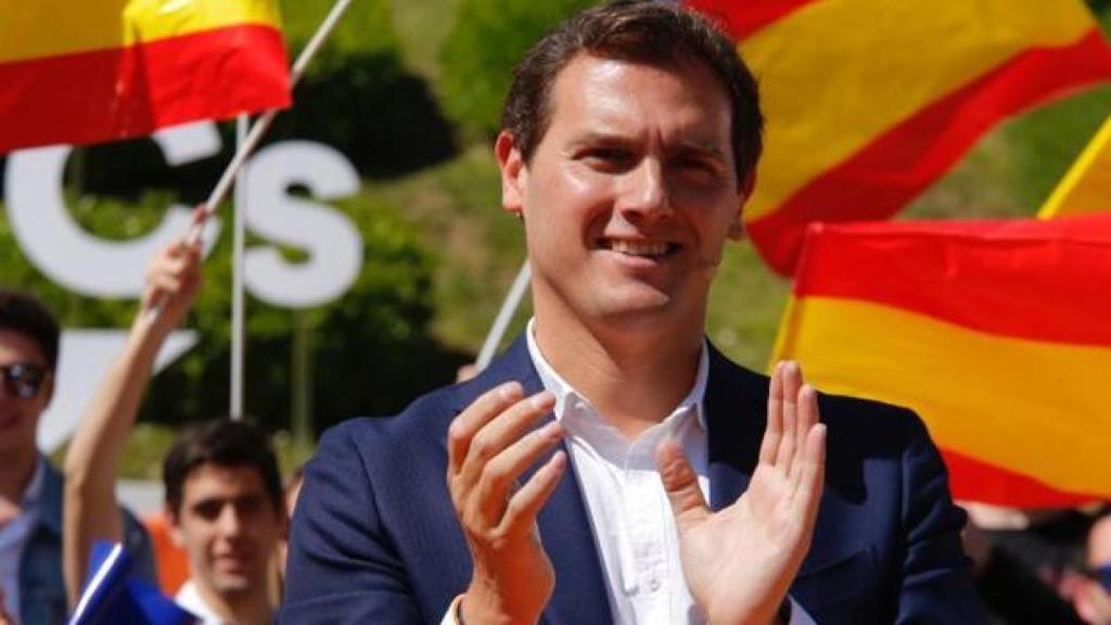 Albert Rivera, líder de Ciudadanos, en un encuentro ciudadano del partido en Zaragoza.