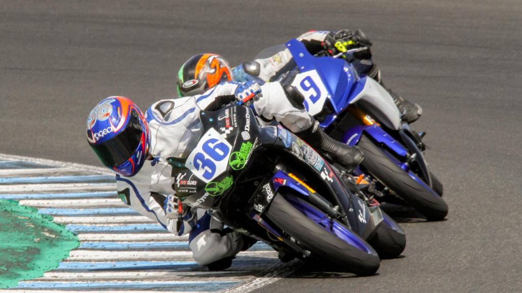 Marcos Garrido Beltrán, dorsal 36, durante la carrera celebrada en el circuito Ángel Nieto de Jerez.