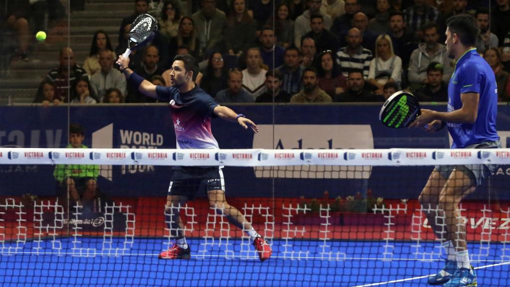 Sanyo y Maxi, en un momento del partido