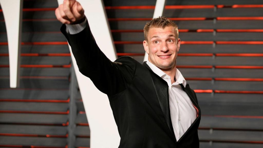 Gronkowski en la llegada a un evento