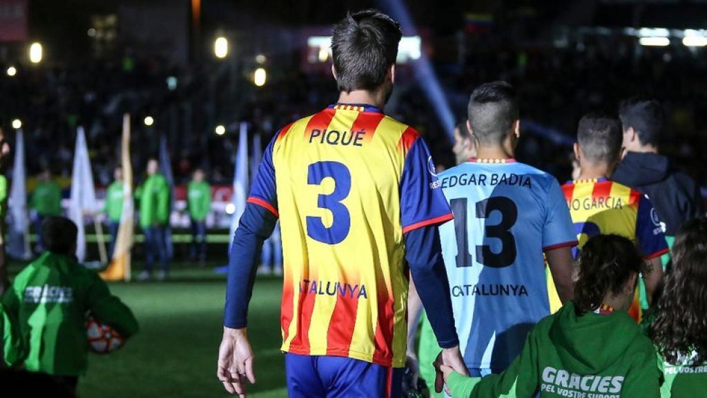 Gerard Piqué con la selección catalana. Foto: Twitter. (@FCF_CAT)