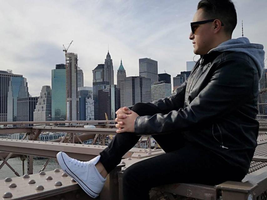 Esteban, en un viaje a Estados Unidos.