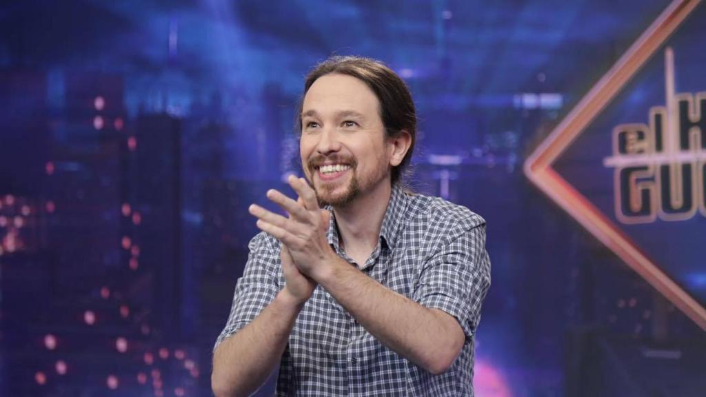 Pablo Iglesias, a su llegada a 'El Hormiguero'.