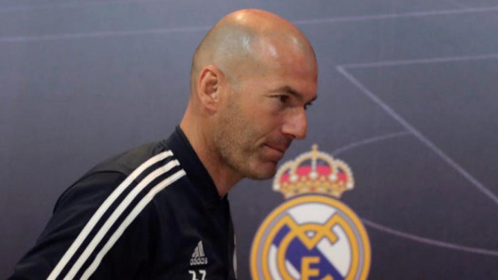 Zidane, en rueda de prensa con el Real Madrid