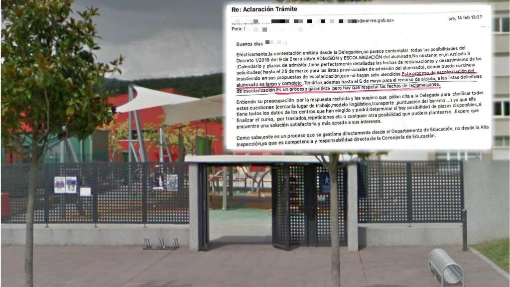 Colegio José Miguel de Barandiaran (Vitoria) y respuesta de la consejería de Educación vasca.