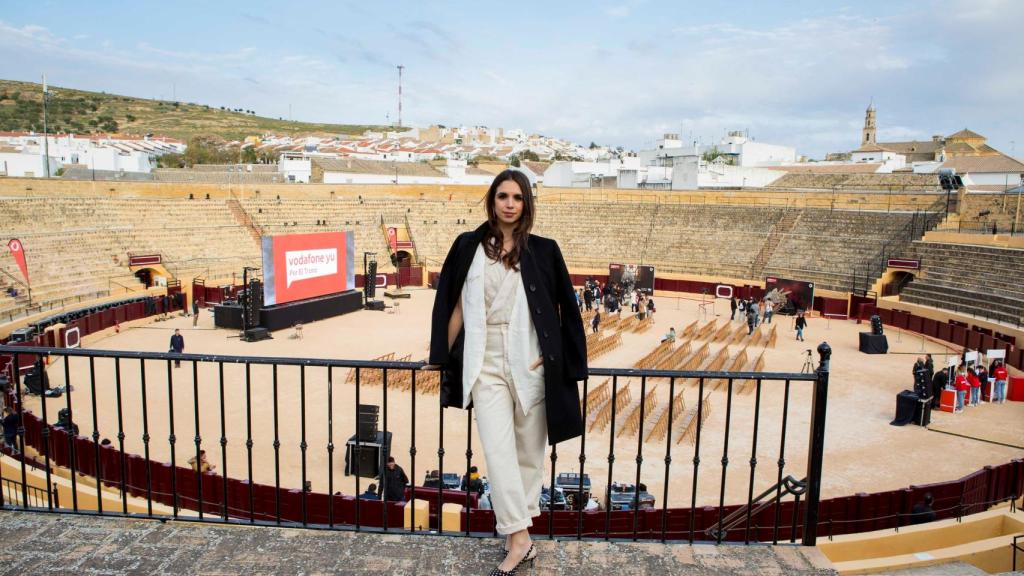 Elena Furiase en la plaza de toros de Osuna.