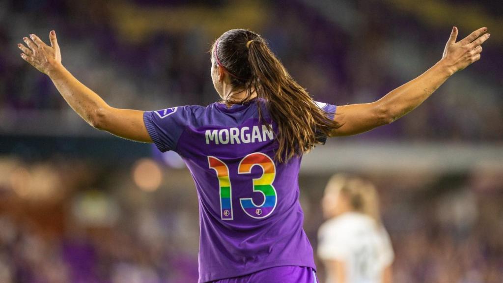 Alex Morgan, en un partido del Orlando. Foto: Twitter (@alexmorgan13)