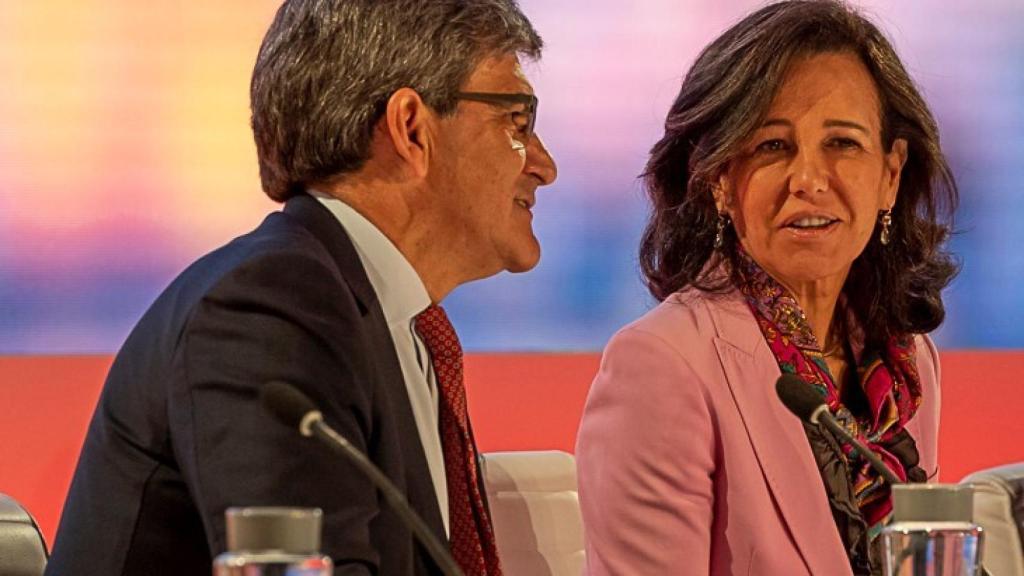 José Antonio Álvarez, CEO del Santander y Ana Botín, presidenta de la entidad, durante el Investor Day.