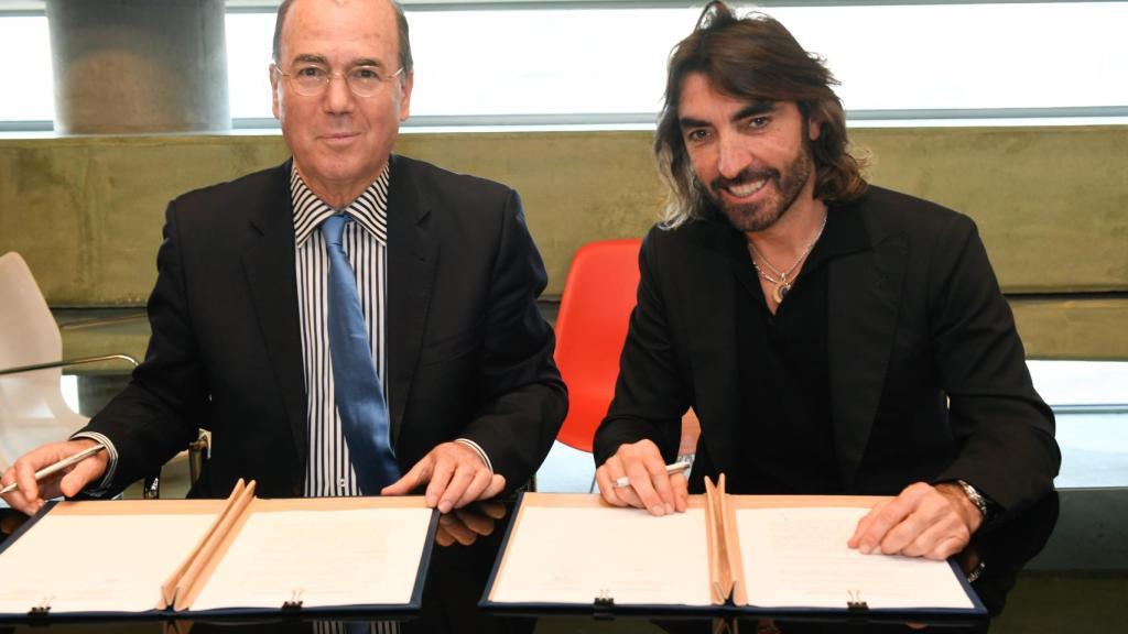 El CEO de Globalia, Javier Hidalgo, y Amiran Applebaum, director de la Autoridad de Innovación Tecnológica