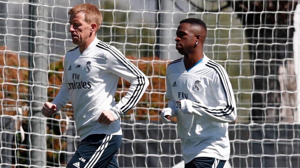 Vinicius, entrenando en solitario en Valdebebas