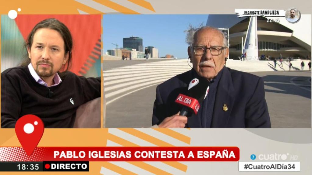 Pablo Iglesias, secretario general de Podemos, en Cuatro.