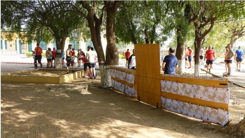 Prueba deportiva celebrada en la base de Koulikoro tras el ataque yihadista.