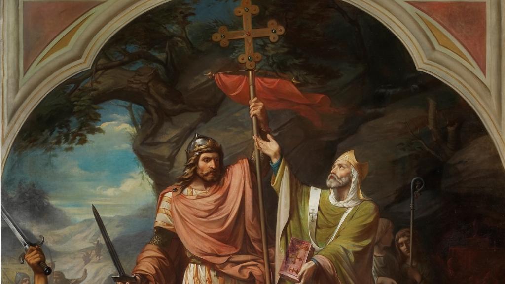 'Don Pelayo en Covadonga'; de Luis de Madrazo.