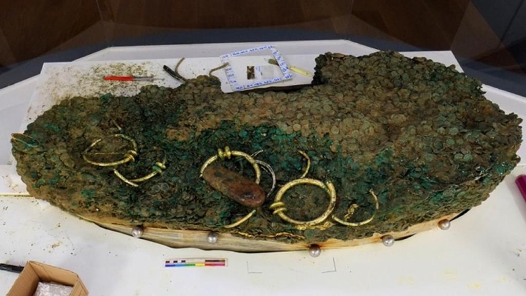 Parte del tesoro hallado en Jersey.