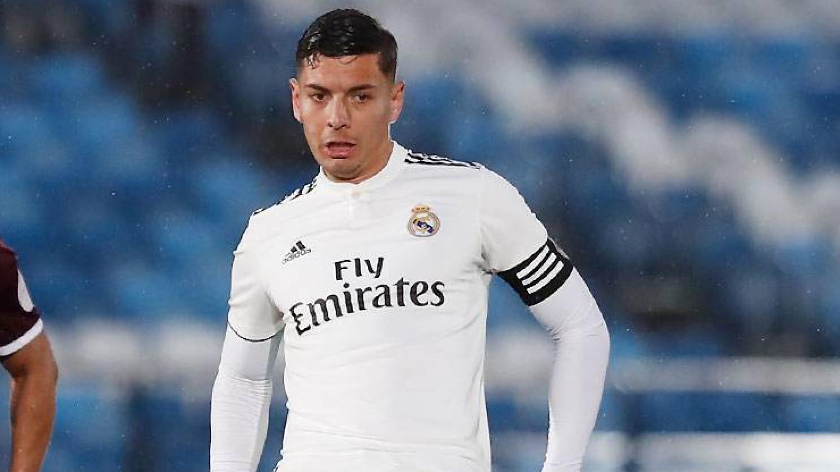 Javi Sánchez, en un partido del Castilla