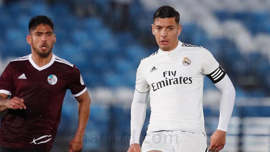 Javi Sánchez, en un partido del Castilla