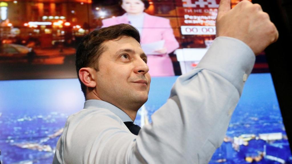 Zelenskiy celebra los resultados de la primera vuelta