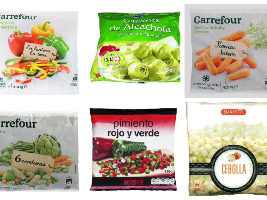 Varios 'packs' de productos troceados y congelados