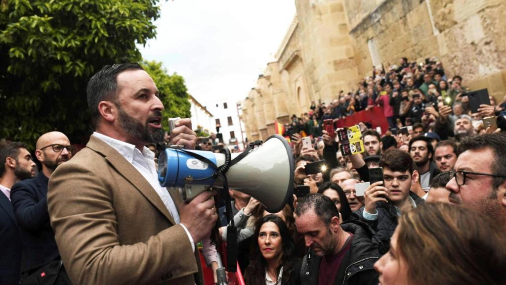 El líder de Vox, Santiago Abascal, este martes en Córdoba.