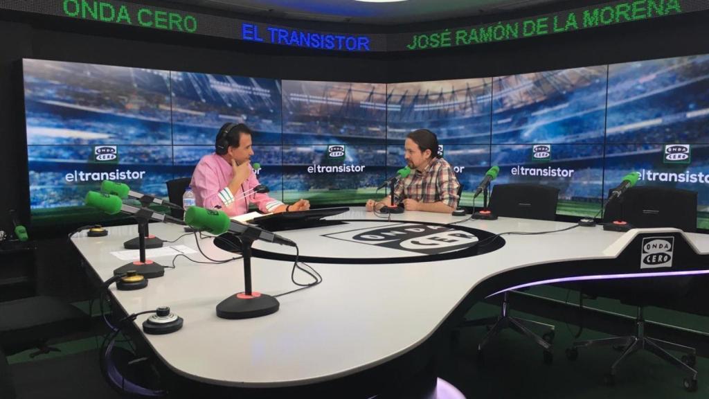 Pablo Iglesias en El Transistor. Foto: Twitter. (@ElTransistorOC)