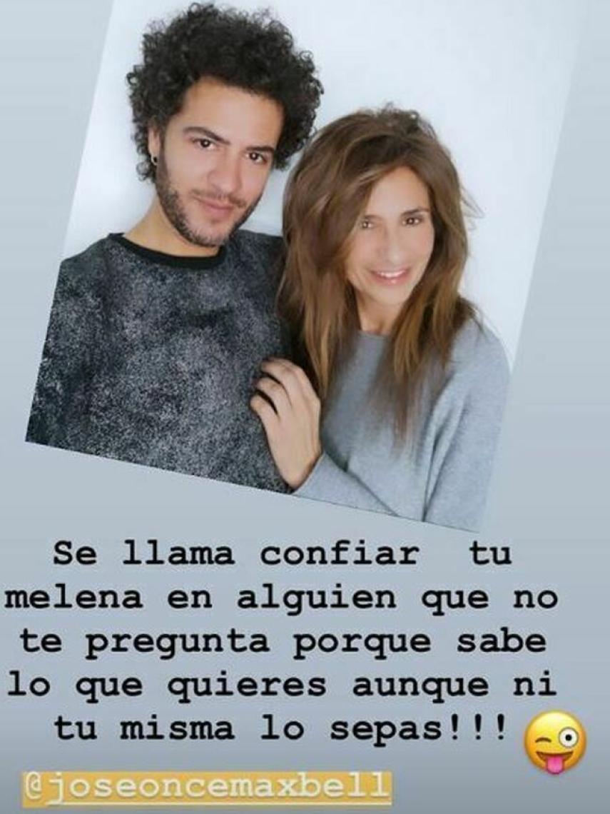 Gema López con su peluquero favorito, José Vázquez.