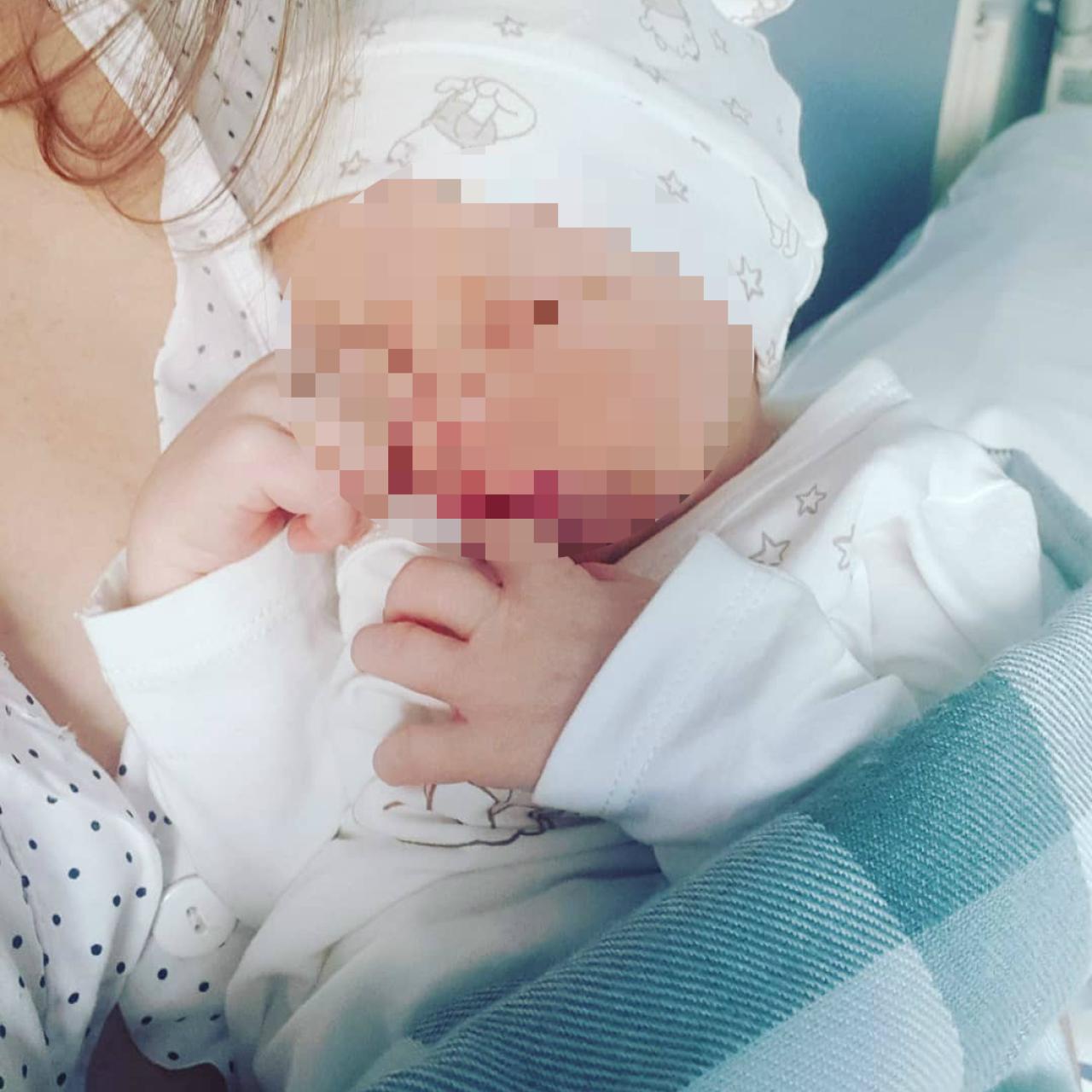 La imagen que ha compartido Cristina Alarcon de su hijo, recién nacido.