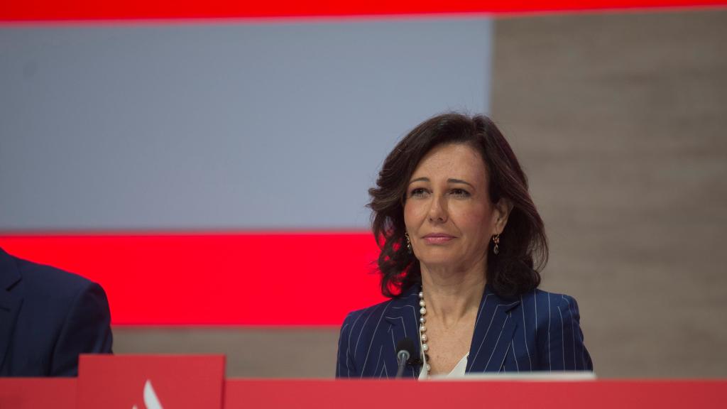 Ana Botín, presidenta del Santander, durante la Junta de Accionistas.