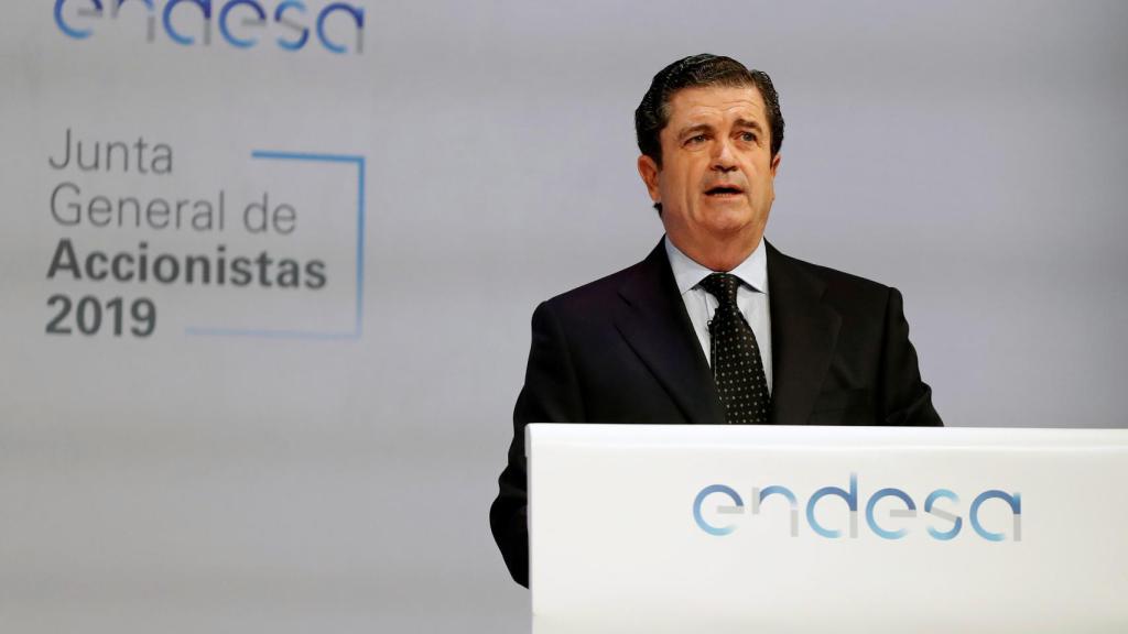 El hasta hoy presidente de Endesa, Borja Prado, durante la junta.