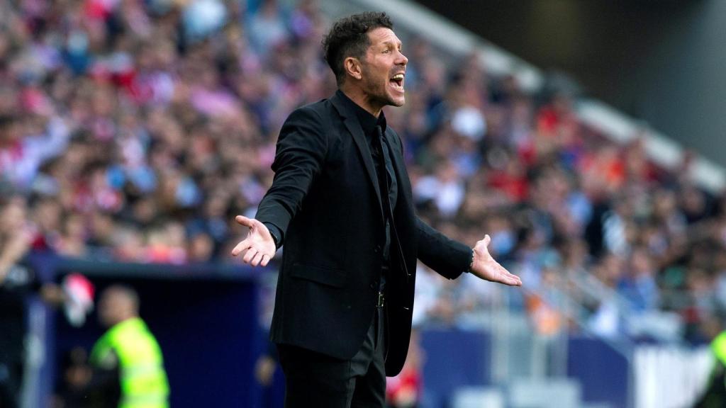 Simeone, en un momento del partido