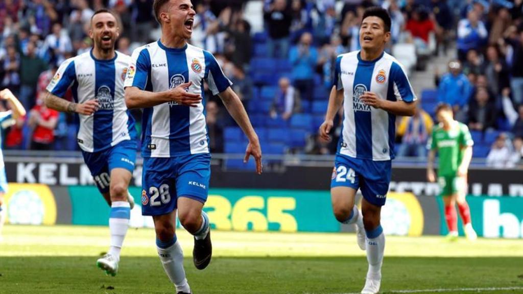 Pedrosa, en un partido de La Liga con el Espanyol