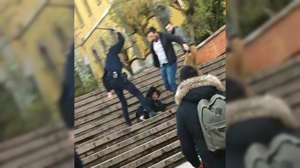 Imagen compartida por el líder de Podemos en Asturias sobre las agresiones a Vox en Oviedo.