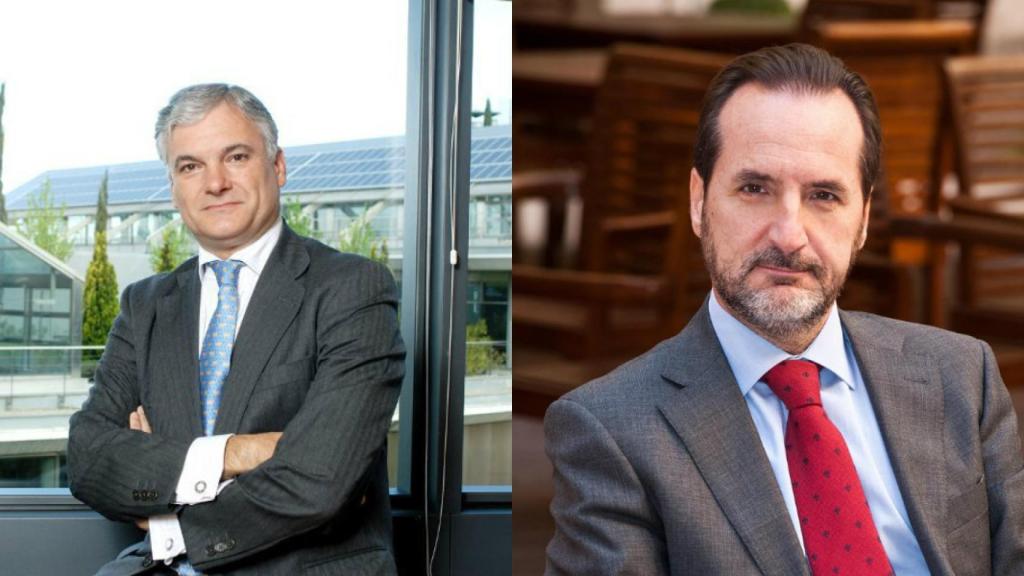 Miguel Garrido, actual secretario general de CEIM y Francisco Aranda, secretario general de UNO.