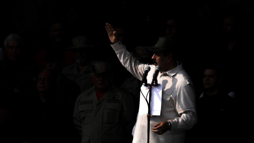 Nicolás Maduro, durante un acto este domingo en Caracas.