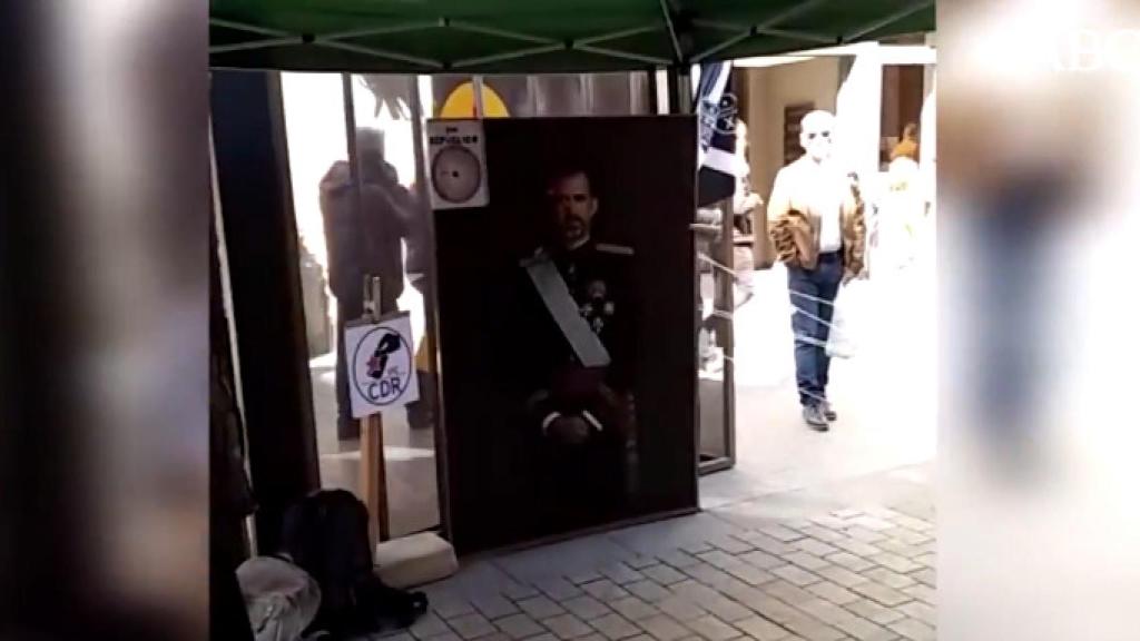 La imagen de Felipe VI que hace de diana.