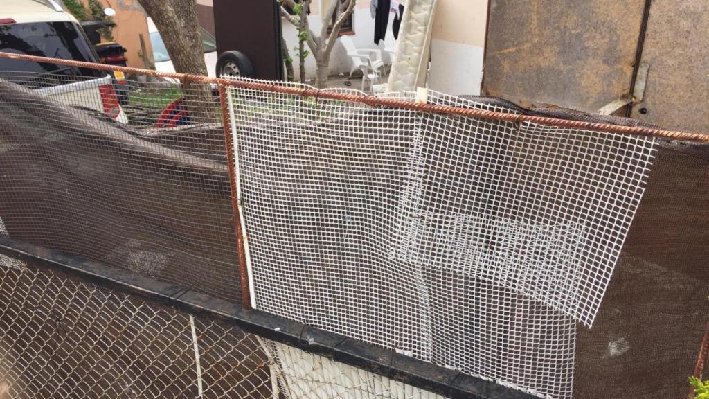 Patio en el que tuvo lugar el suceso