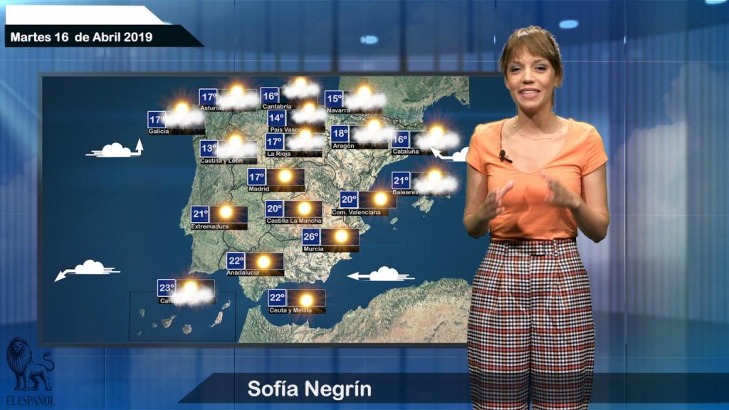 Fotograma de la predicción del tiempo.