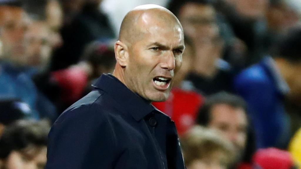 Zinedine Zidane, en un partido del Real Madrid