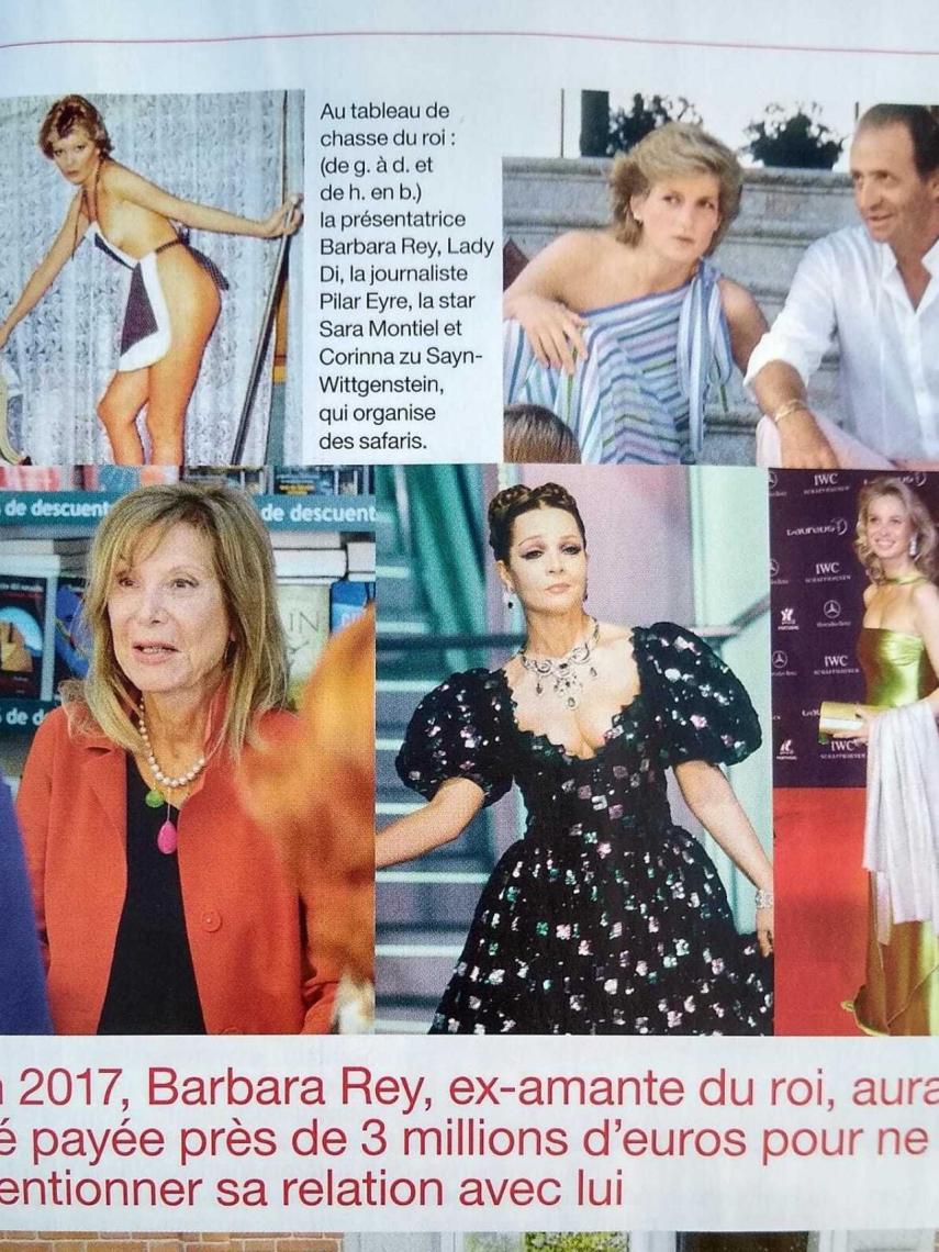 Interior de la revista 'Les dossiers noirs de la Monarchie' de 'France Dimanche'.