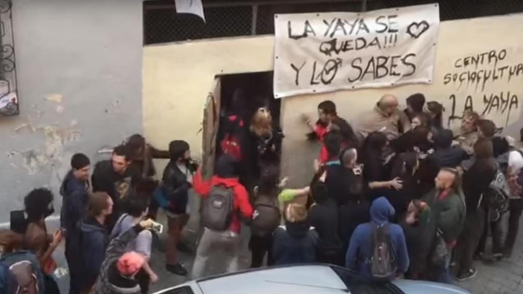 Centro okupa 'La Yaya', en el barrio madrileño de Argüelles.