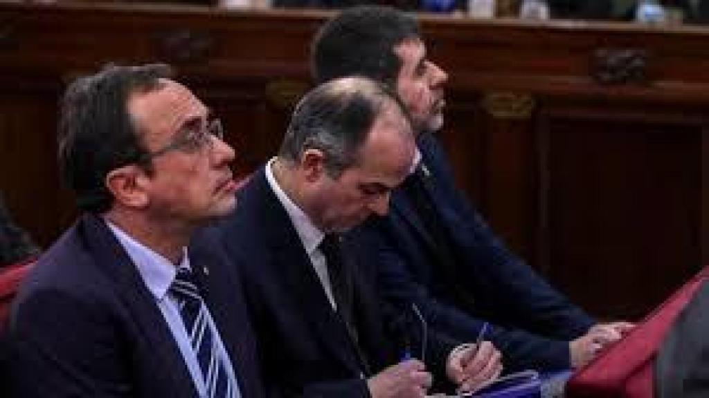 Rull, Turull y Sànchez, durante el juicio.