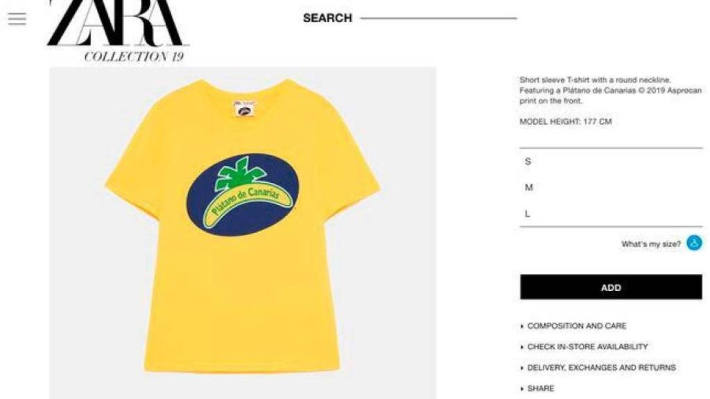 La camiseta se puede comprar en su tienda.