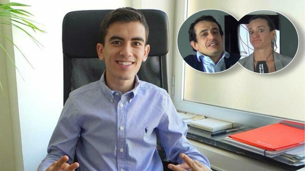 Jordi 'El Niño Polla' en una imagen de sus redes sociales junto a Silvia Charro y Simón Pérez en un montaje de JALEOS.