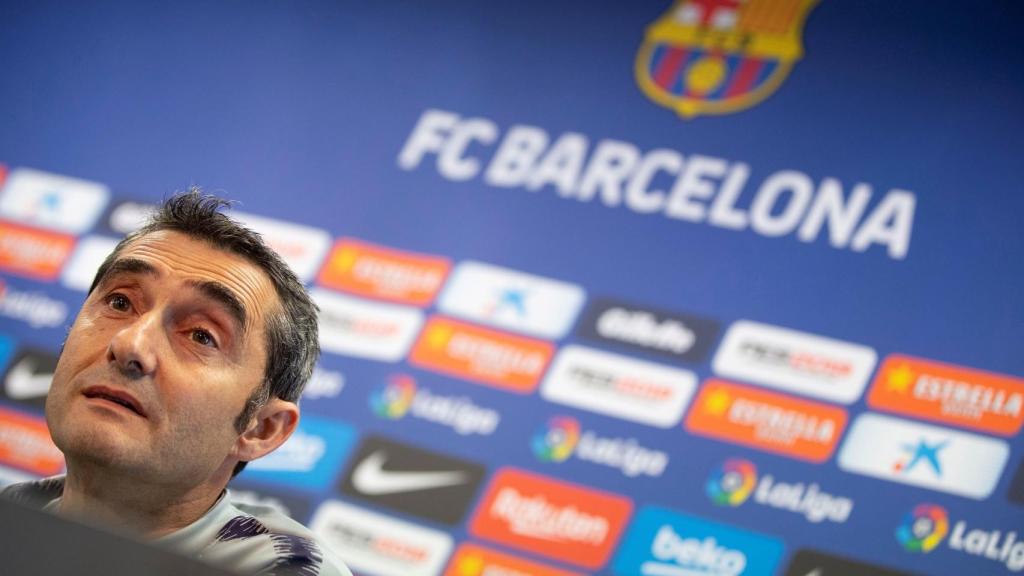 Ernesto Valverde, en rueda de prensa