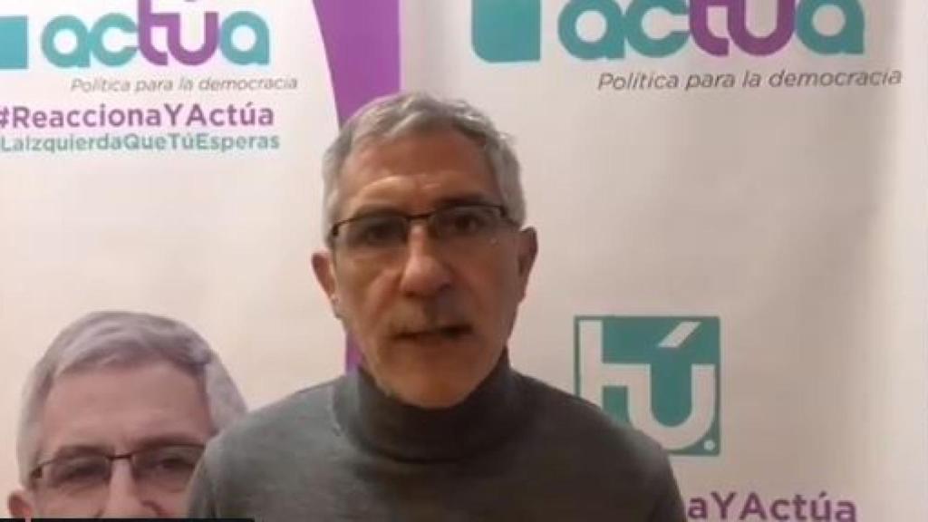Llamazares durante el acto de Actúa este sábado
