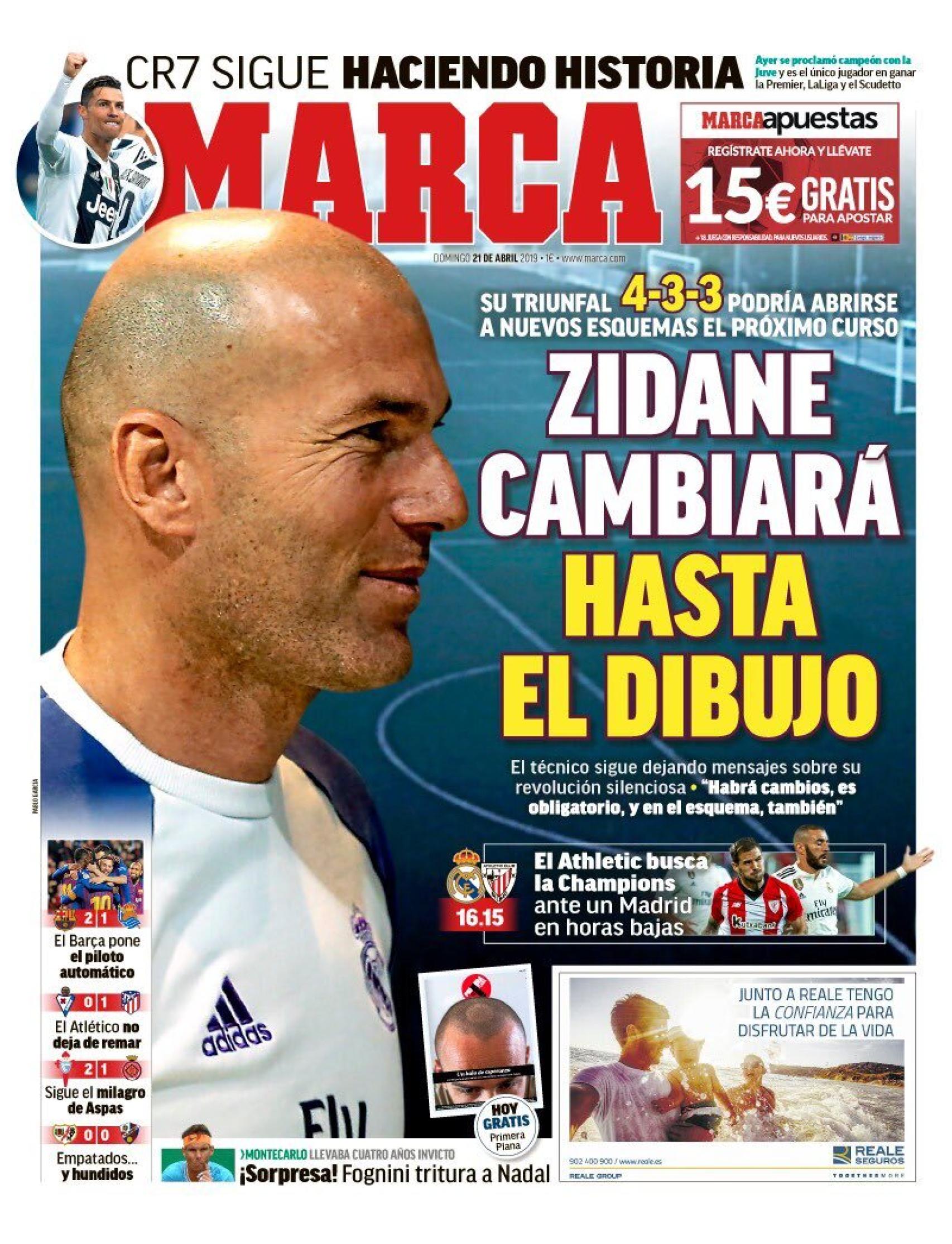 La portada de MARCA (21/04/2019)