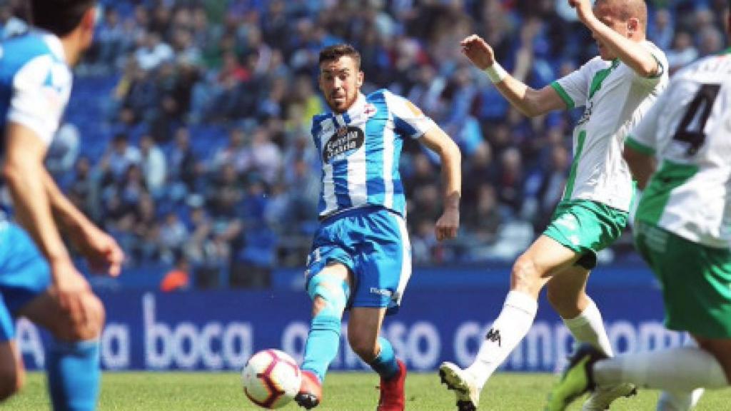 Partido entre el Deportivo y el Extremadura de la última jornada. Foto: Twitter. (@RCDeportivo)